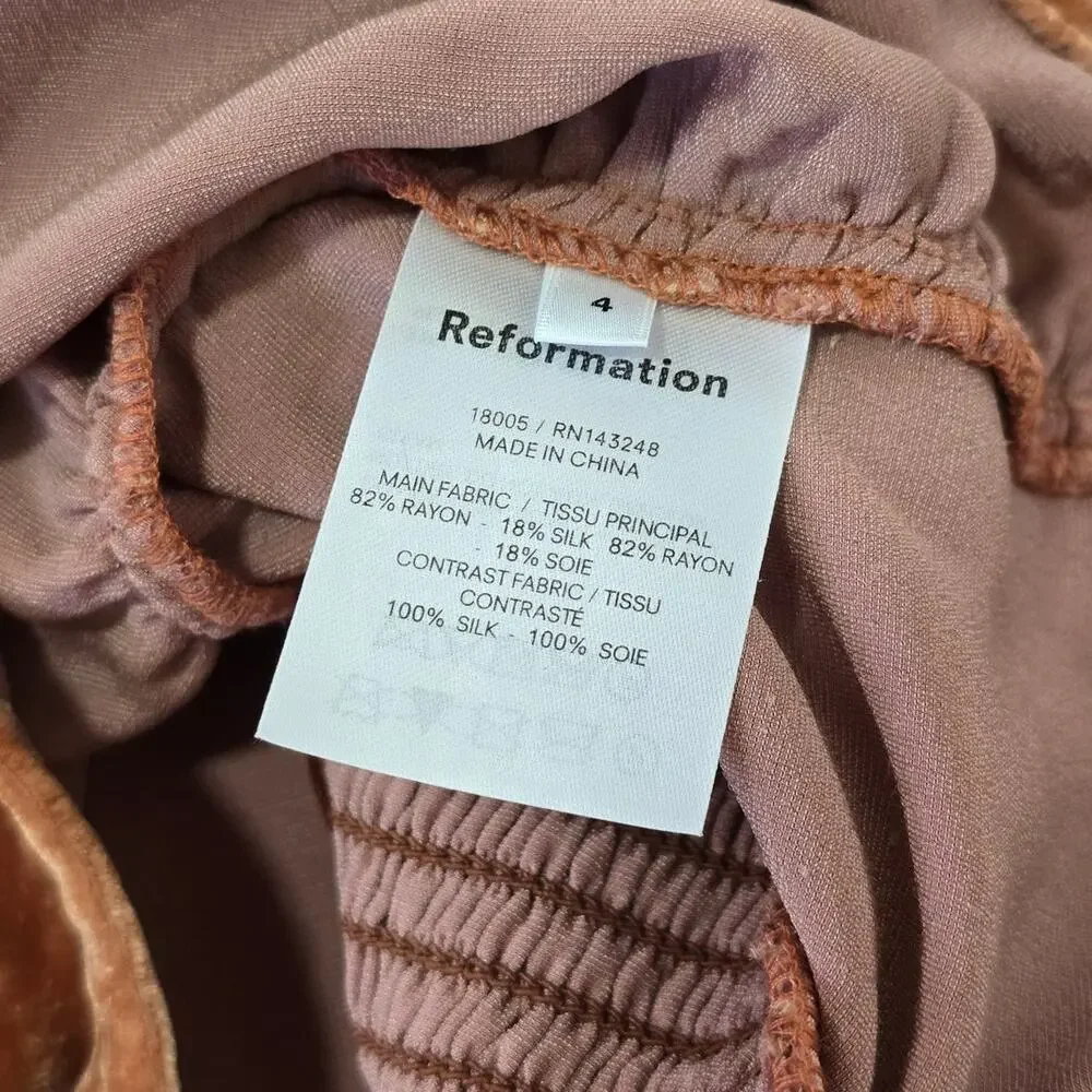 Reformation velvet piece
